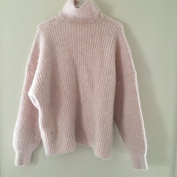 Lululemon Alpaca Wool-Blend Funnel-Neck Sweater Pink Mist Women's Size L - Picture 8 of 11